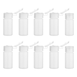 Clear 30ml PE Plastic Empty Refillable Flip Cap Bottles, with PP Plastic Lids, Squeeze Bottles for Travel Liquid Cosmetic Storage, Clear, 7.4cm, Capacity: 30ml