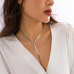 Платина Ожерелья из латуни и кисточек, длинные украшения для женщин, платина, 13.78 дюйм (35 см)