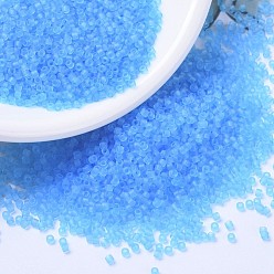 (DB1269) Матовый Прозрачный Морско-синий Бусины miyuki delica, цилиндр, японский бисер, 11/0, (дБ 1269) матовый прозрачный синий океан, 1.3x1.6 мм, отверстия: 0.8 мм, около 10000 шт / мешок, 50 г / мешок