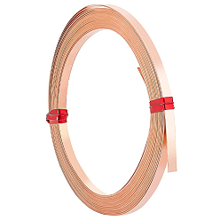 Raw(Unplated) Copper Flat Bezel Wire, DIY Bezel Setting for Cabochon, Raw(Unplated), 3x0.2mm, about 19.69 Feet(6m)/Roll