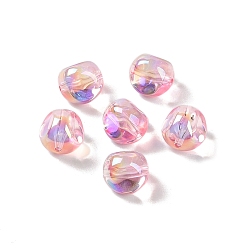 Pearl Pink Acrylic Beads, Imitation Baroque Pearl Style, Nuggest, Pearl Pink, 10x9.5x9mm, Hole: 1.3mm