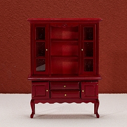 (123L) Белый крем непрозрачный блеск Шкафы для хранения из мдф, миниатюрные украшения, аксессуары для кукольного домика с микро-ландшафтом, притворяясь опорными украшениями, огнеупорный кирпич, 127x41x174 мм