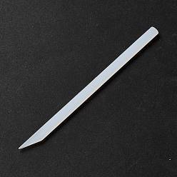 Белый Многоразовые силиконовые палочки для перемешивания, для изготовления изделий из уф-смолы и эпоксидной смолы, белые, 118x6x4.5 мм