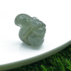 Лабрадорита Резная статуя белки из натурального лабрадорита, украшение для дома, Статуэтки по фен-шуй для украшения домашнего офиса, 30 мм