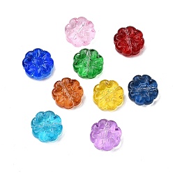 (52) Непрозрачная лаванда Стеклянные бусины, цветок, разноцветные, 13.5x5.5 мм, отверстие : 1 мм