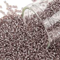 (26) Silver Lined Light Amethyst Круглые бусины toho, японский бисер, (26) посеребренный светлый аметист, 15/0, 1.5 мм, отверстие : 0.7 мм, Около 3000 шт / 10 г