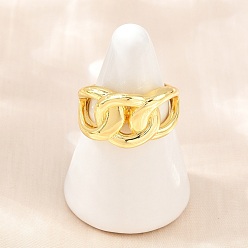 Real 18K Gold Plated Brass Cuff Open Rings, Lead Free & Cadmium Free, Long-Lasting Plated, Rack Plating, Real 18K Gold Plated, 12.5mm, Inner Diameter: 18mm