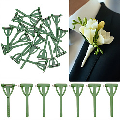 Vert Foncé 20 pièces de fer et de plastique pour broches, vert foncé, 68x32x10mm