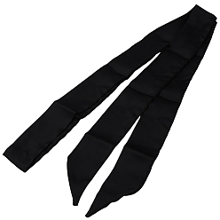 Черный Узкие резинки для волос из полиэстера, модный шейный платок, для женщин, девочки, чёрные, 1960x53x0.6 мм