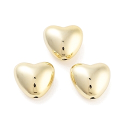 Золотой CCB пластиковые шарики, сердце, золотые, 13x15x9 мм, отверстие : 1.5 мм