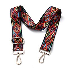 Другие Регулируемый нейлоновый ремешок-цепочка для сумки, с поворотными застежками из легкого золота, для аксессуаров для замены сумок, красочный, геометрический рисунок, 82~147x3.9 см