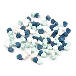 (52) Непрозрачная лаванда Частицы сургуча, для ретро печать печать, сердце, разноцветные, 7.3x8.6x5 мм , около 110~120 шт / мешок