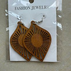 Horse Eye Серьги-подвески из сплава дерева, платина, лошадиный глаз , 70 мм