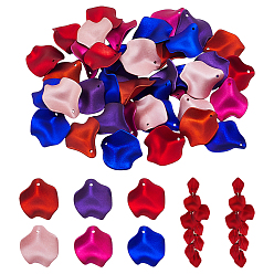 (52) Непрозрачная лаванда 42 шт 7 стили подвески из непрозрачной смолы, лепесток, разноцветные, 26~27x24x1~10 мм, отверстие : 1.6~3 мм, 6 шт / стиль