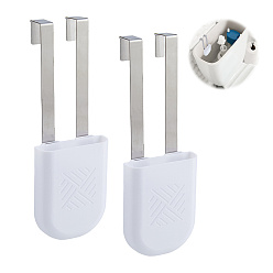 White Stainless Steel & ABS Plastic Toilet Tank Cleaning Tablet Holder, White, 89x68x21mm