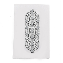 Платина Самоклеющиеся латунные наклейки, наклейки для скрапбукинга, для поделок из эпоксидной смолы, платина, 3.45x1.1x0.05 см