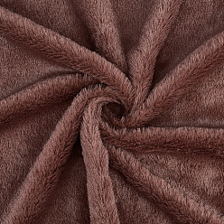 Brun De Noix De Coco Tissu en polyester imitation lapin super doux, accessoires du vêtement, pour un jouet de dessin animé d'oreiller bricolage, brun coco, 500x1600x1mm