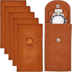 Сиена Бархатная сумка для часов, с кнопкой оснастки, цвет охры, 13x6.7x0.8 см