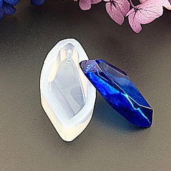 Белый Силиконовые формы, формы для литья смолы, для уф-смолы, изготовление ювелирных изделий из эпоксидной смолы, ромб, белые, 48x22x6 мм