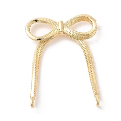 Настоящее золото 14K Латунные серьги, с петлей, бантом, реальный 14 k позолоченный, 29.5x23 мм, отверстие : 1.6 мм, штифты : 0.8 мм