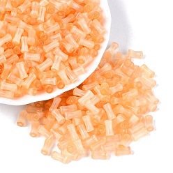 Оранжевый Стеклянные бусины в стиле верстака класса А FGB, бамбук совместное, имитация шарики глаза кота, оранжевые, 7.5x3.5~4 мм, отверстие : 1.2~1.5 мм, Около 3000 шт / фунт