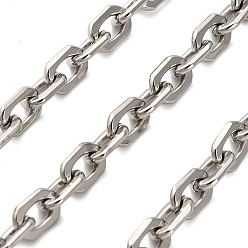 Нержавеющая Сталь Цвет 304 цепи из нержавеющей стали ссылка, несварные, цвет нержавеющей стали, 10x7x1.5 мм