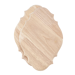 Blanco Antiguo 2piezas de madera sin teñir para sótano para fijación de muebles, oval, blanco antiguo, 222x150x18 mm