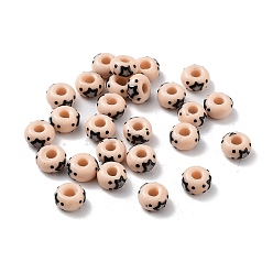 Персиковый Слойка Стеклянные бусины ручной работы, рондель, звезда, розовые, 10x6 мм, отверстие : 3 мм