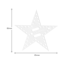 Star Flower/Smiling Face/Star/Square Acrylic Sheets, for Printing Die, Star, 65x65mm
