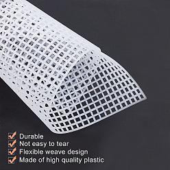 Белый Diy прямоугольные пластиковые сетчатые наборы листов, для вышивки нижняя фурнитура мешка, белые, 150~328x50~196x1.6 мм, 5 шт / комплект