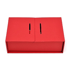 Красный Картонные бумажные подарочные магнитные футляры с двойной дверью, подарочные коробки с помадой и духами, прямоугольные, красные, 16x10x5 см