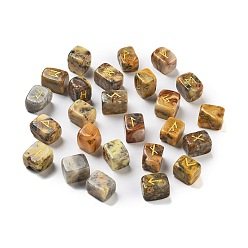 Сумасшедший Агат Прямоугольник натуральный сумасшедший агат рунические камни, целебные камни для балансировки чакр, кристаллотерапия, медитация, Рейки, гадание, 15~16x11~12x11~11.5 мм, 25 шт / комплект