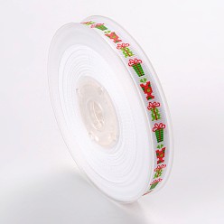 Белый Рождественские темы полиэфирные ленты, белые, 3/8 дюйм (9 мм), около 100 ярдов / рулон (91.44 м / рулон)