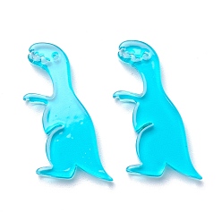 Темно-Голубой Прозрачные акриловые подвески, динозавр, глубокое синее небо, 27.5x20x2.5 мм, отверстие : 1.2 мм