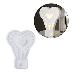 Белый Силиконовые формы, для уф-смолы, изготовление изделий из эпоксидной смолы, сердце, белые, 150x109x6.5 мм