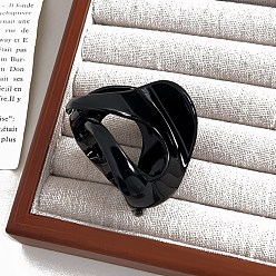 Черный Пластиковые зажимы когтя волос, аксессуары для волос для женщин и девочек, чёрные, 57x46 мм