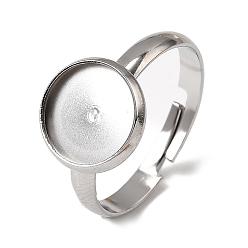 Нержавеющая Сталь Цвет 304 регулируемые кольцевые компоненты из нержавеющей стали, настройки круглого кольца, цвет нержавеющей стали, лоток : 10 мм, 12 мм, внутренний диаметр: 19 мм