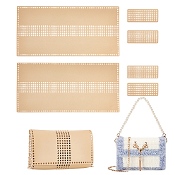 Bisque DIY PU Imitation Leather Bag Knitting Set for Purse Making, Leather Bag Bottom, Bisque, 11~37.6x4.7~18.8cm