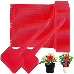 Red 50Pcs Plastic Plant Labels, Plant Tags, for Seed Potted Herbs Flowers Vegetables, Red, 147x55x2mm