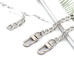 Платина Металлическая ручка-цепочка для сумки, цепочки для сумок ручной работы для аксессуаров для сумок, платина, 1000 мм
