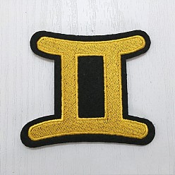 Gemini Computerized Embroidery Cloth Iron on/Sew on Patches, Costume Accessories, Appliques, Constellation, Gemini, 68x60mm