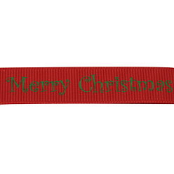 Red Grosgrain Ribbon Christmas Ribbon, Red, 3/8 inch(10mm)