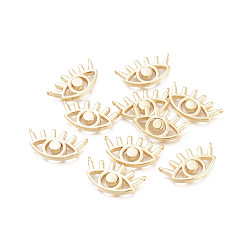 Настоящее золото 18K Латунные подвески, без кадмия и без свинца и без никеля, долговечный, глаз, реальный 18 k позолоченный, 11x21x2.5 мм, отверстие : 0.7 мм