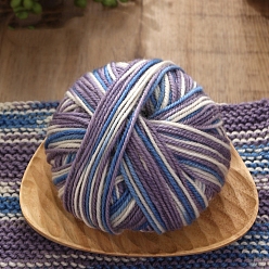 Фиолетовый Кашемир сегмент окрашенная пряжа, для ткачества, вязание крючком, фиолетовые, 2 мм, около 131.23 ярдов (120 м) / моток