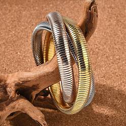 (52) Непрозрачная лаванда 304 из нержавеющей стали браслеты простирания, браслеты крест-накрест для женщин, ионное покрытие (ip), разноцветные, внутренний диаметр: 2-3/4 дюйм (7 см), 10 мм