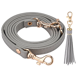 Серый 2шт 2 стиль pu кожаный плечевой ремень, с украшением кисточкой большие подвески, аксессуары для замены сумок, серые, 1 шт / стиль