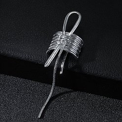 Платина Манжеты для волос из сплава, Ужасная катушка, для укладки волос, бантом, платина, 125x30 мм