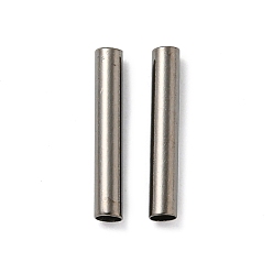 Черный Цвет Металла Бисера латунной трубки, без свинца и без кадмия, колонка, металлический черный , 12x2 мм, отверстие : 1.6 мм