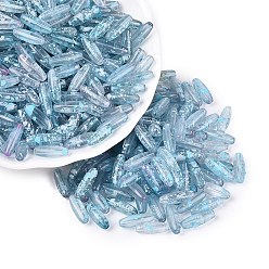 Bleu Clair Perles de verre transparentes Picasso, trou rond, ovale, bleu clair, 12.5~13x4~4.5mm, Trou: 0.9~1mm, environ 1360 pcs / livre