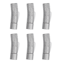 Черный 6 шт. 304 штыковые застежки из нержавеющей стали, трубка, круглое отверстие, чёрные, 30x8 мм, отверстие : 6.5 мм